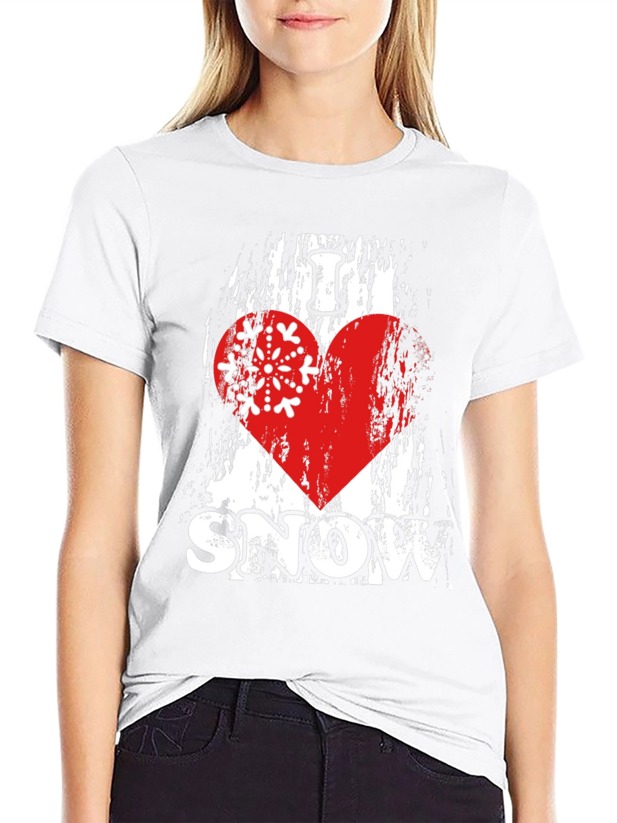 I Love Snow T-Shirt Winter Holiday Apparel