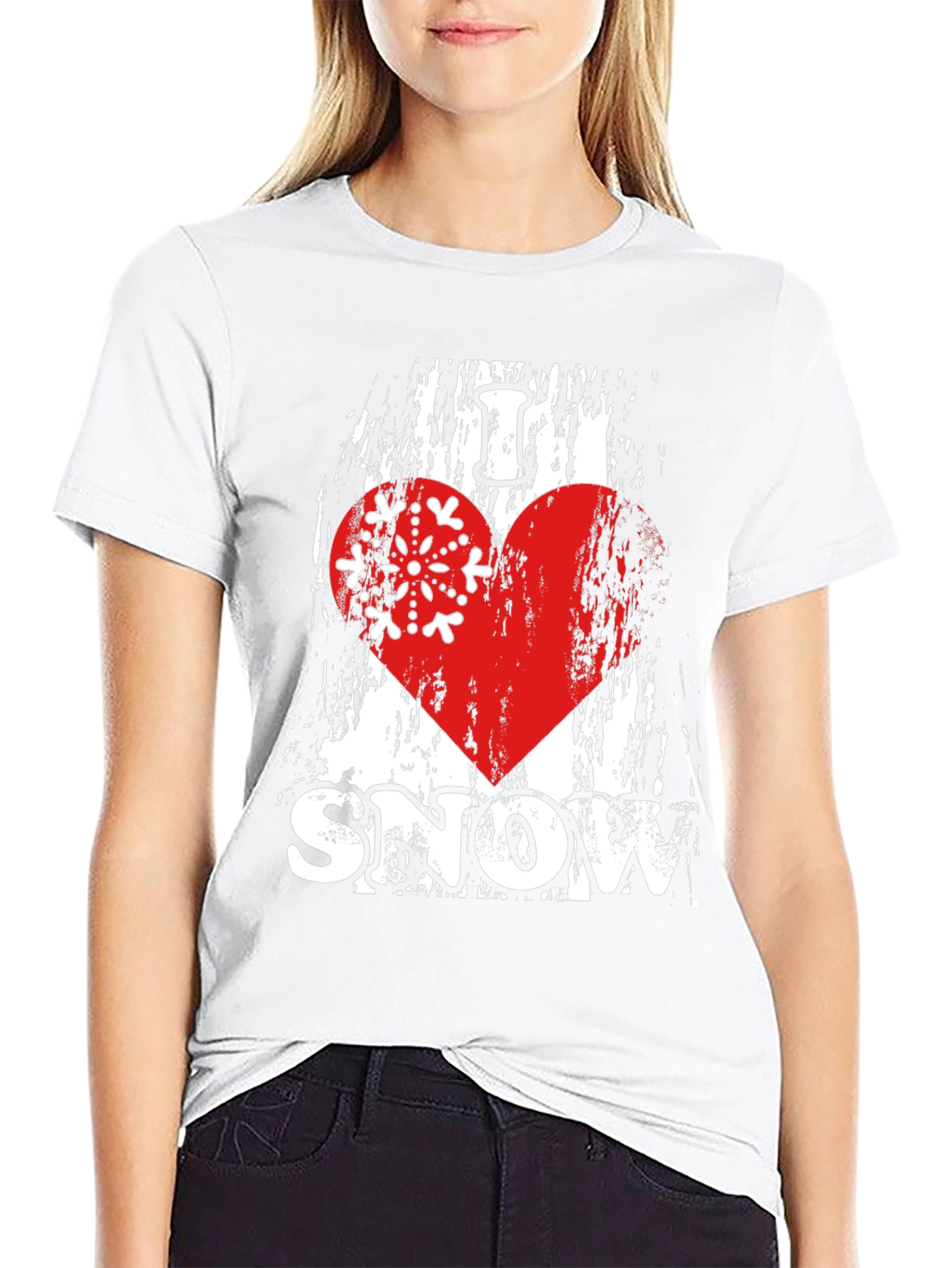 I Love Snow T-Shirt Winter Holiday Apparel