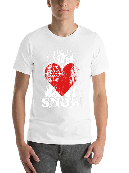 I Love Snow T-Shirt Winter Holiday Apparel