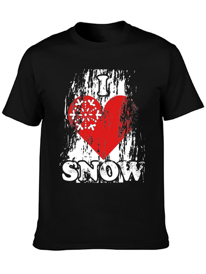 I Love Snow T-Shirt Winter Holiday Apparel