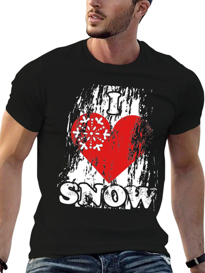 I Love Snow T-Shirt Winter Holiday Apparel