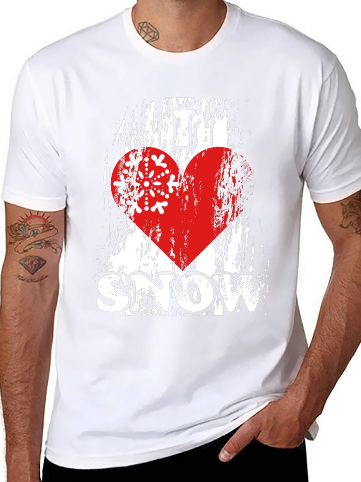 I Love Snow T-Shirt Winter Holiday Apparel
