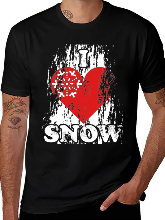 I Love Snow T-Shirt Winter Holiday Apparel