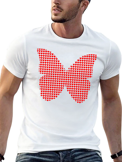 Heart Butterfly Graphic Tee - Trendy Style