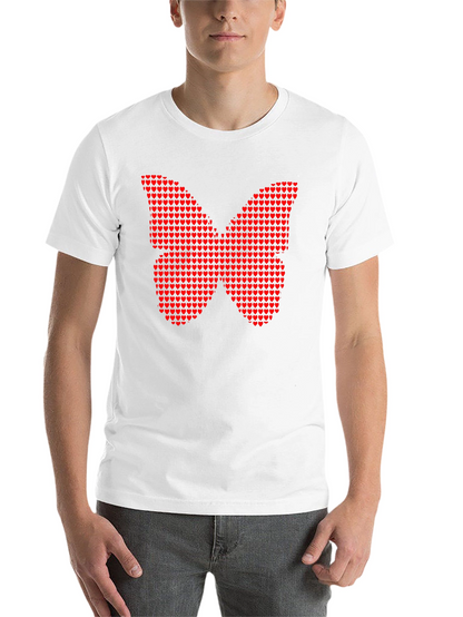Heart Butterfly Graphic Tee - Trendy Style