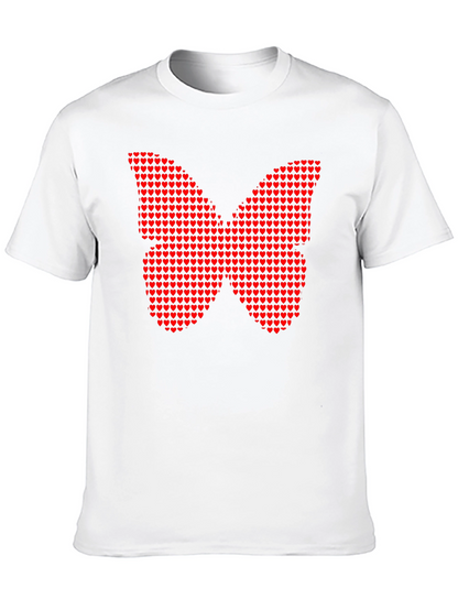 Heart Butterfly Graphic Tee - Trendy Style