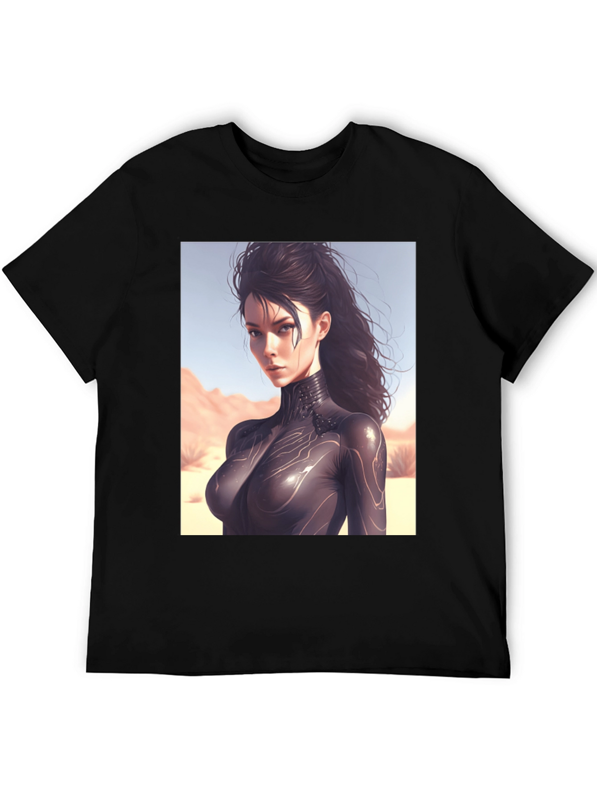 Sci-Fi Woman Black T-Shirt