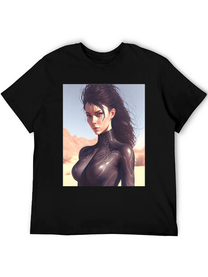 Sci-Fi Woman Black T-Shirt