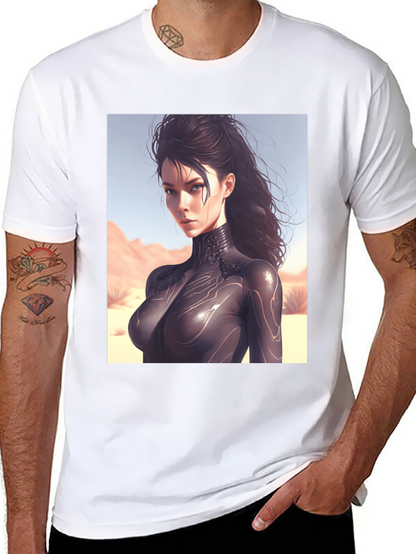 Sci-Fi Woman Black T-Shirt
