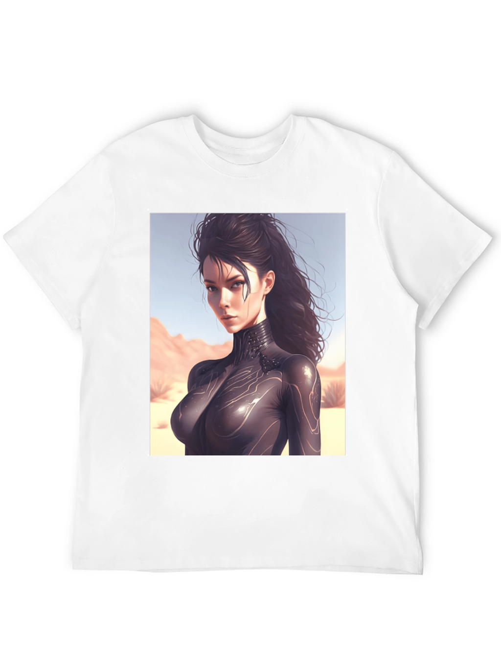 Sci-Fi Woman Black T-Shirt