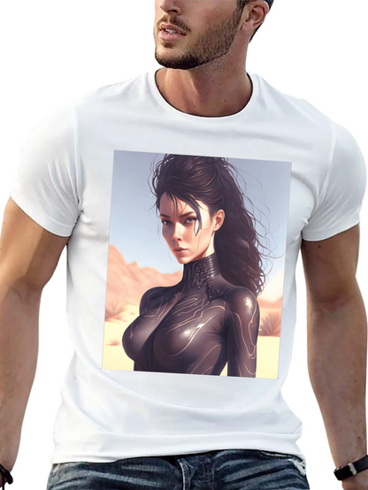 Sci-Fi Woman Black T-Shirt