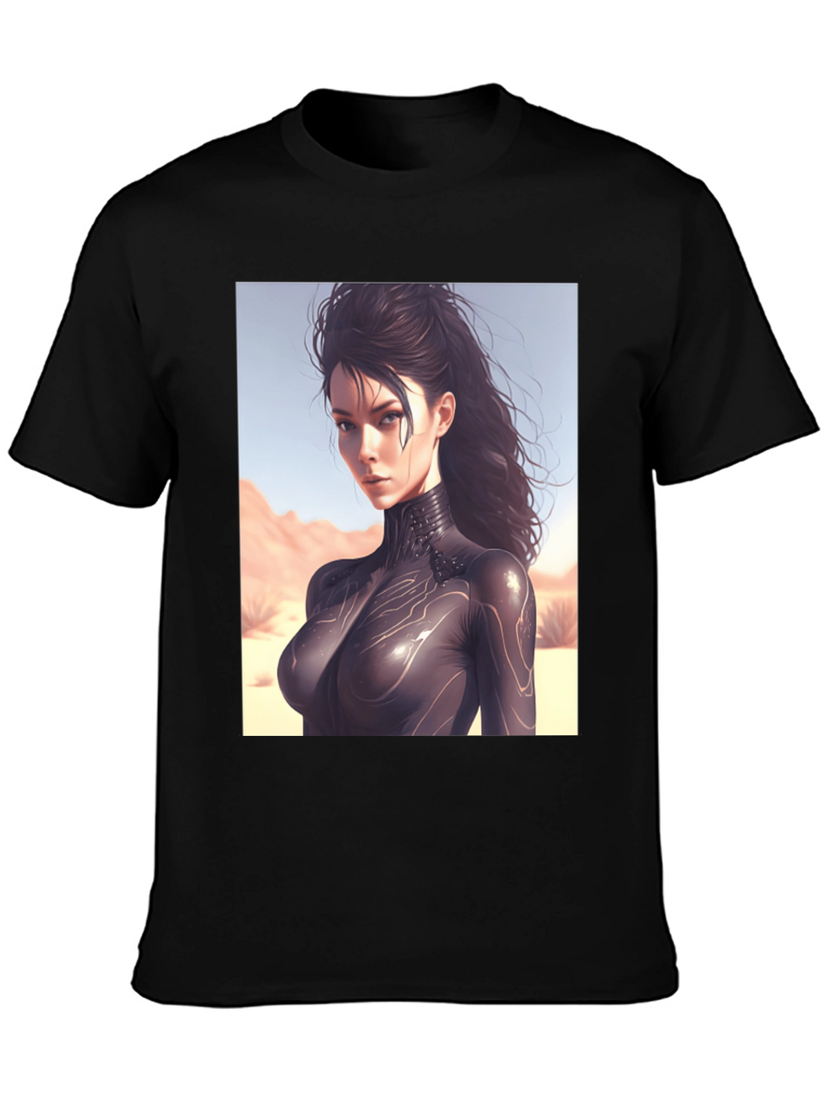 Sci-Fi Woman Black T-Shirt
