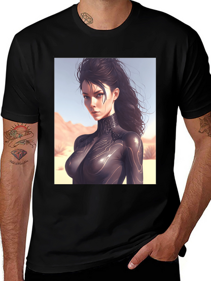 Sci-Fi Woman Black T-Shirt