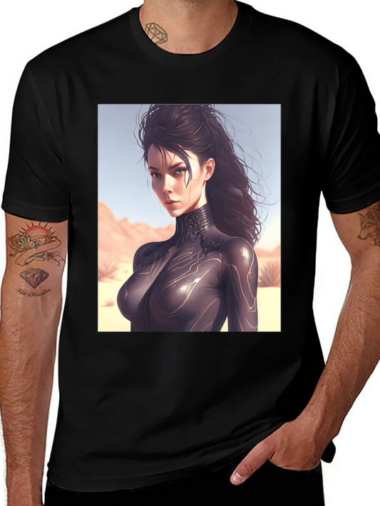 Sci-Fi Woman Black T-Shirt