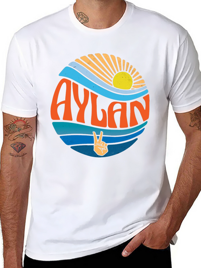 Aylan Retro Graphic T-Shirt Peace Sign