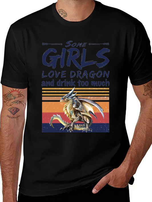Dragon Lover Womens T-Shirt - Some Girls Love Dragons Tee