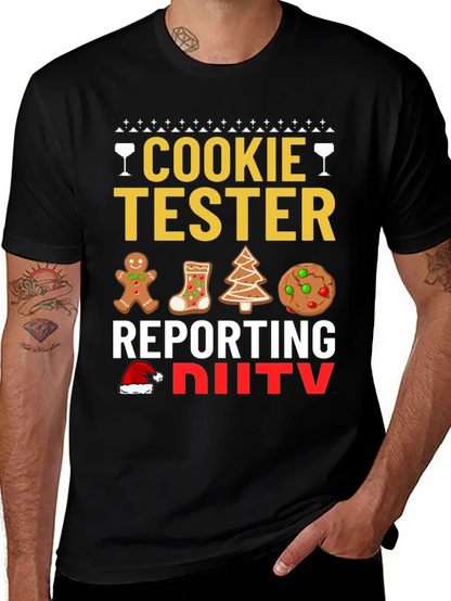 Cookie Tester Reporting for Duty Christmas T-Shirt