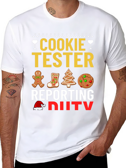 Cookie Tester Reporting for Duty Christmas T-Shirt