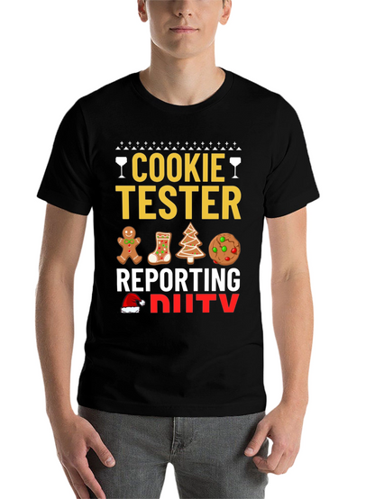 Cookie Tester Reporting for Duty Christmas T-Shirt