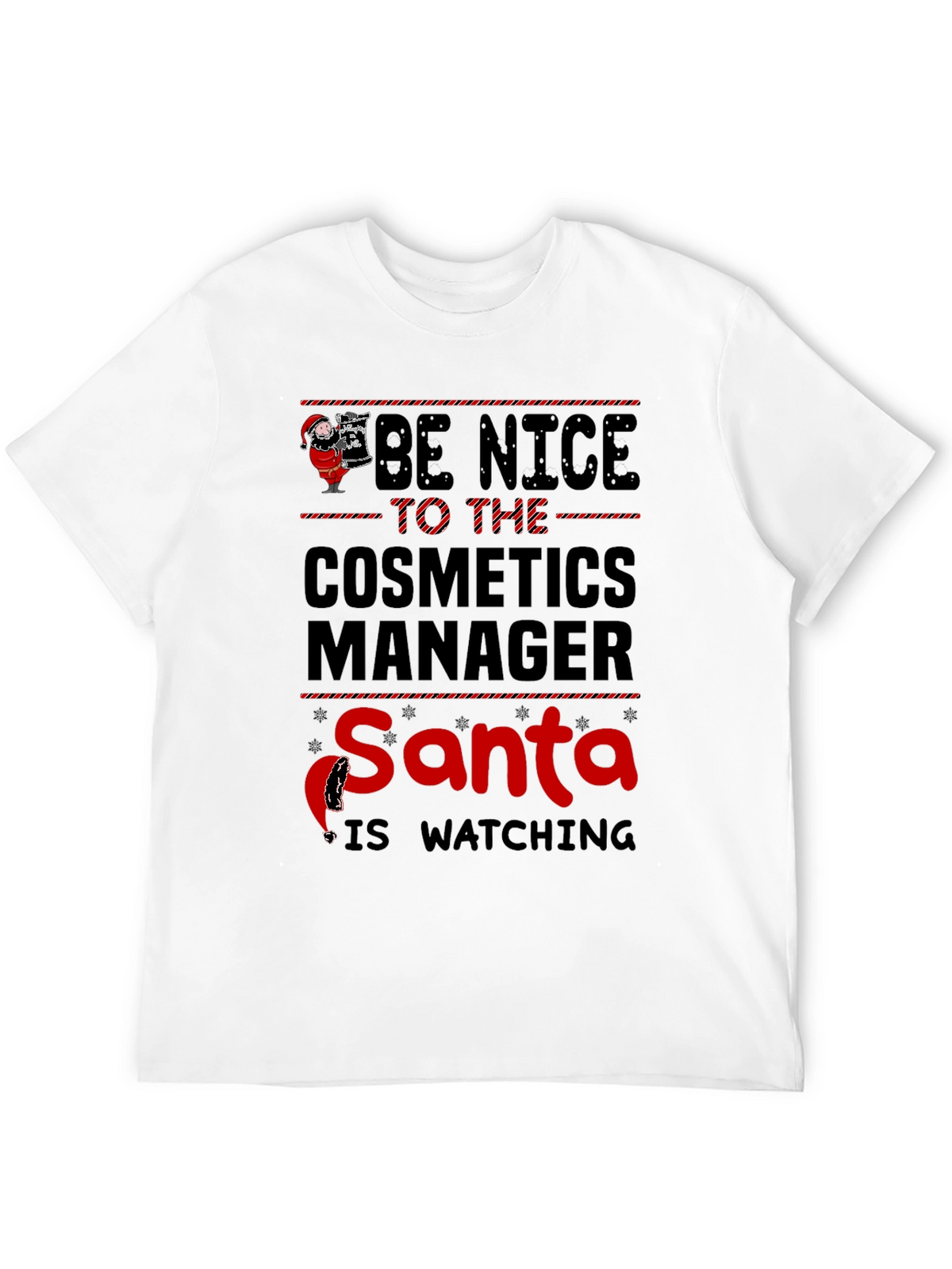 Cosmetics Manager Santa Watching T-Shirt