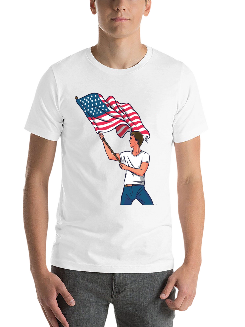 American Flag Waving T-Shirt