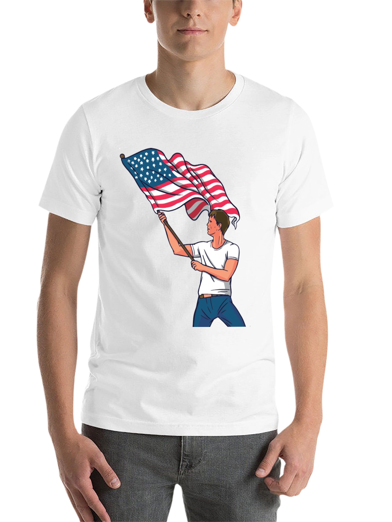 American Flag Waving T-Shirt