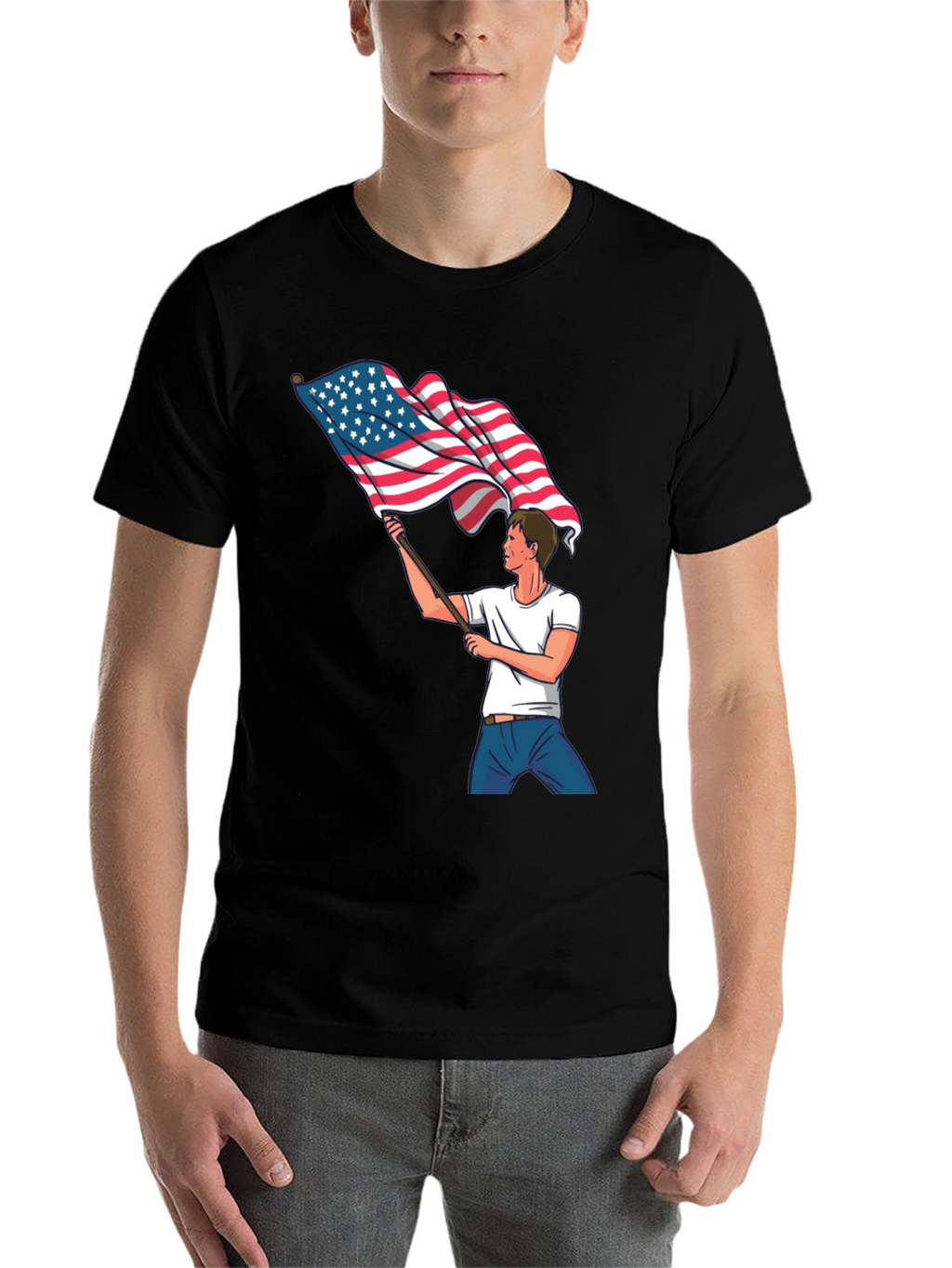 American Flag Waving T-Shirt