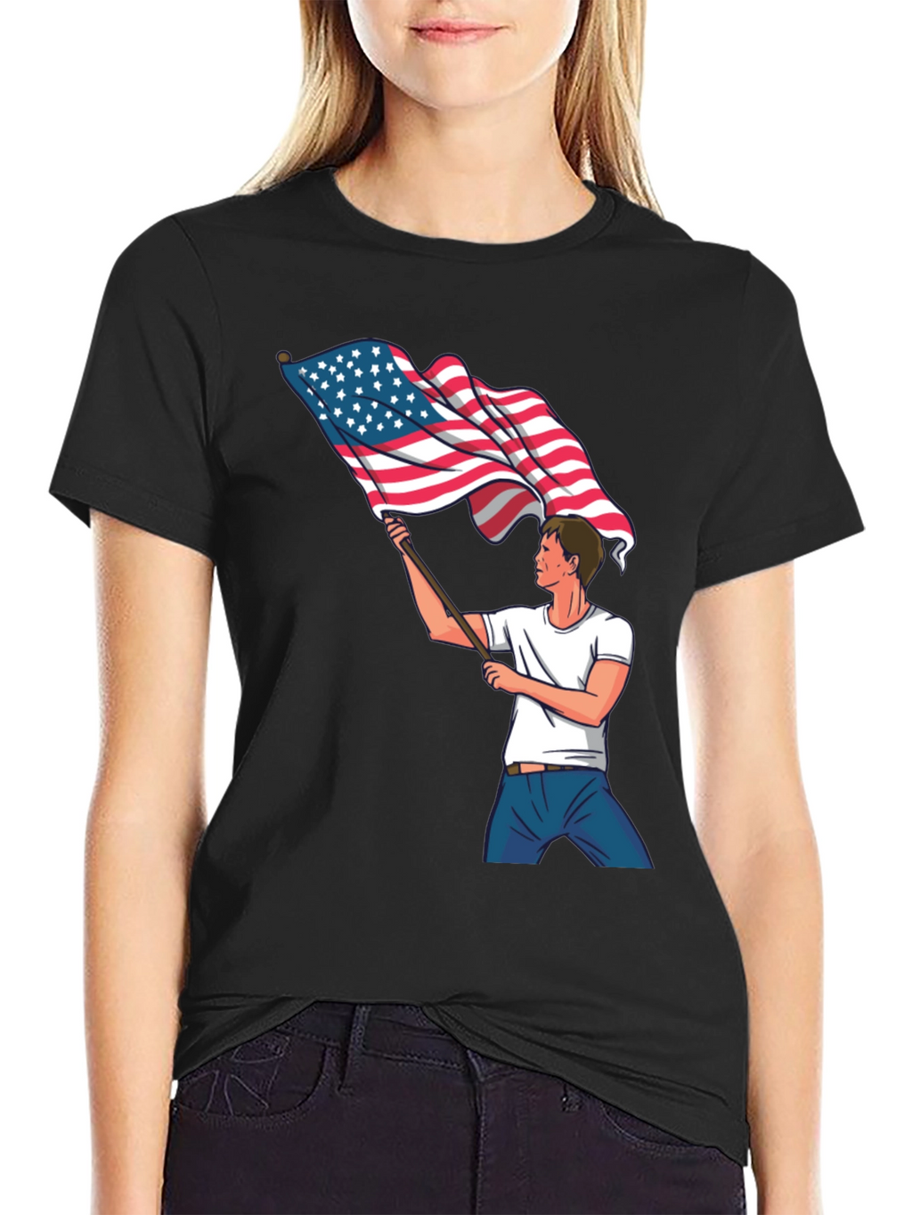 American Flag Waving T-Shirt
