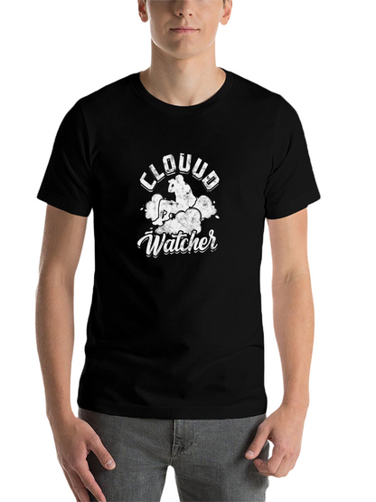 Cloud Watcher Graphic T-Shirt - Black Cotton Tee