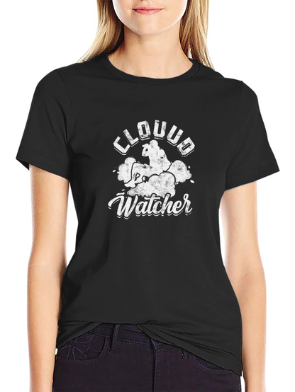 Cloud Watcher Graphic T-Shirt - Black Cotton Tee
