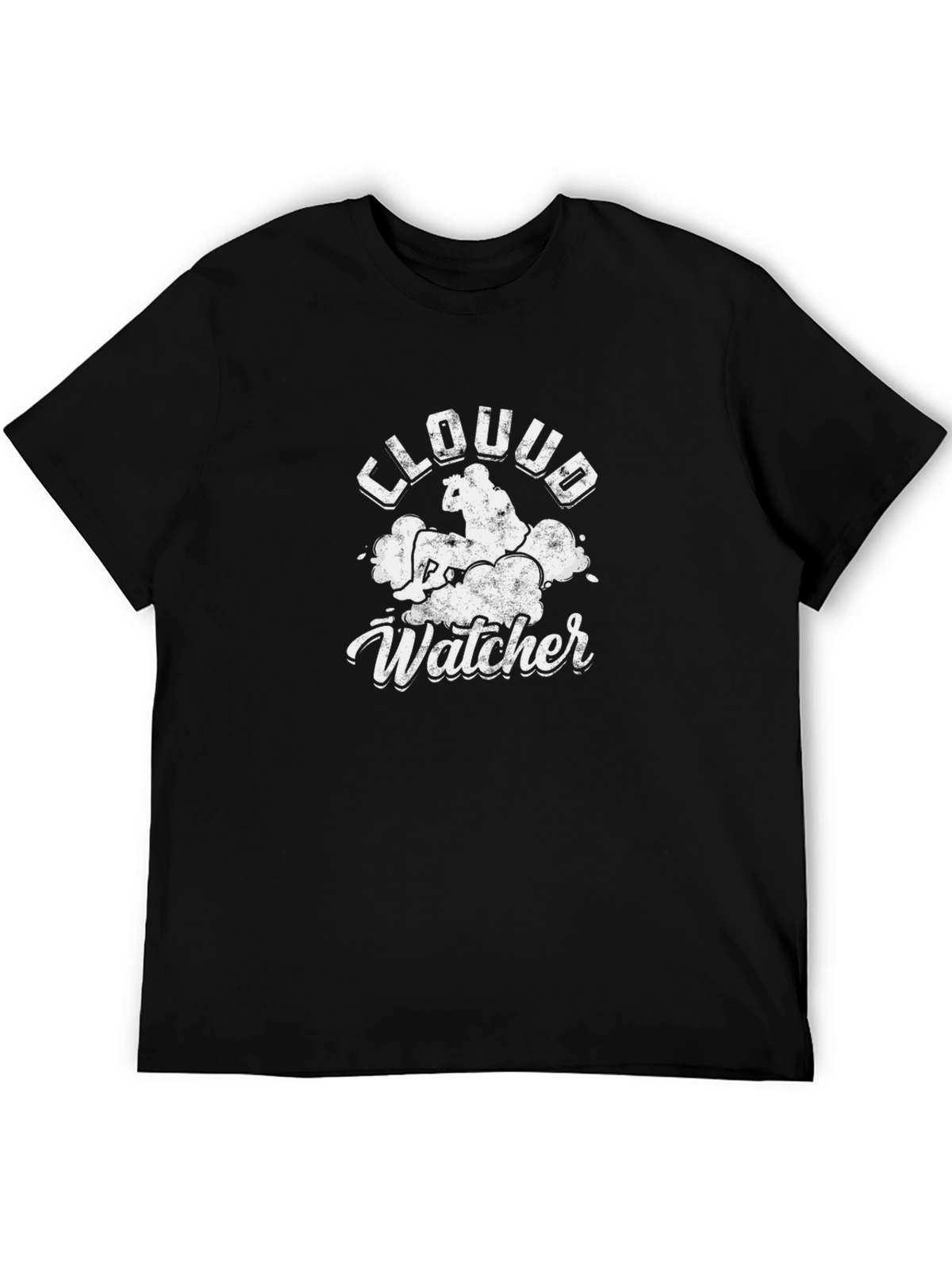 Cloud Watcher Graphic T-Shirt - Black Cotton Tee