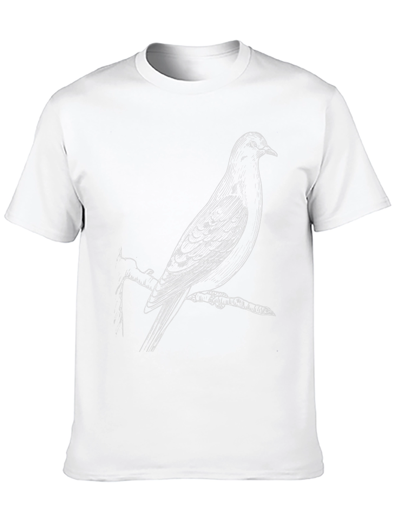 Bird Print Black T-Shirt