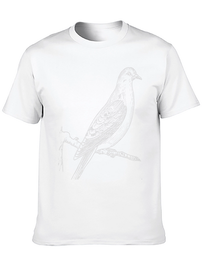 Bird Print Black T-Shirt