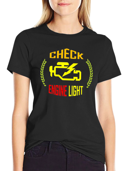 Check Engine Light Graphic Tee - Automotive Humor