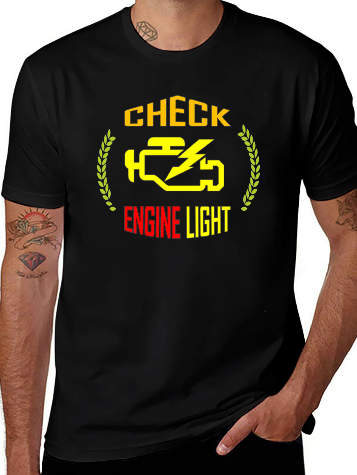 Check Engine Light Graphic Tee - Automotive Humor