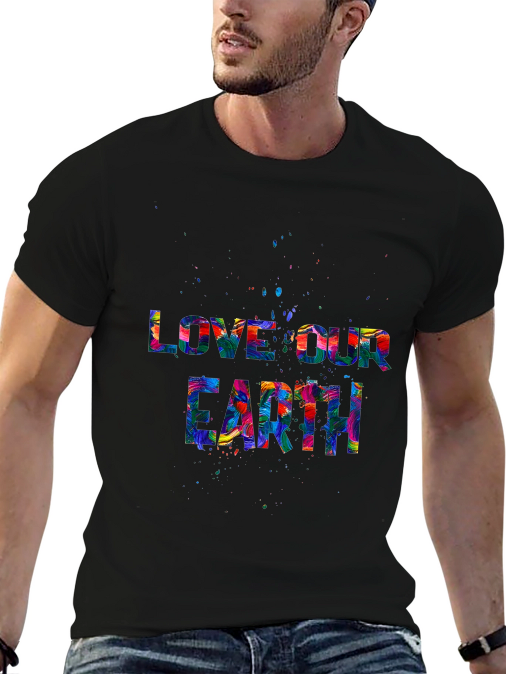 Love Our Earth Graphic Tee - Black