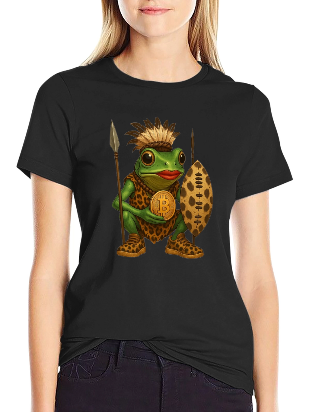 Tribal Frog Bitcoin T-Shirt