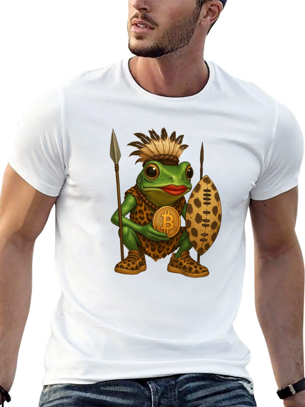 Tribal Frog Bitcoin T-Shirt