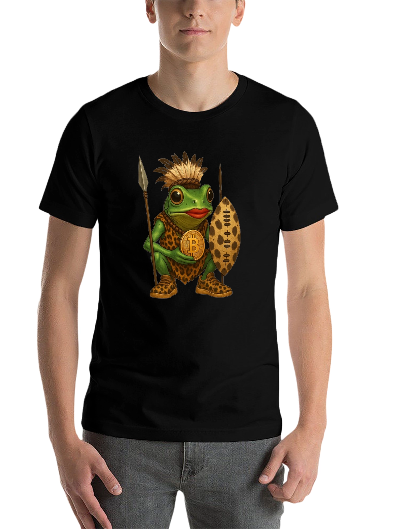 Tribal Frog Bitcoin T-Shirt