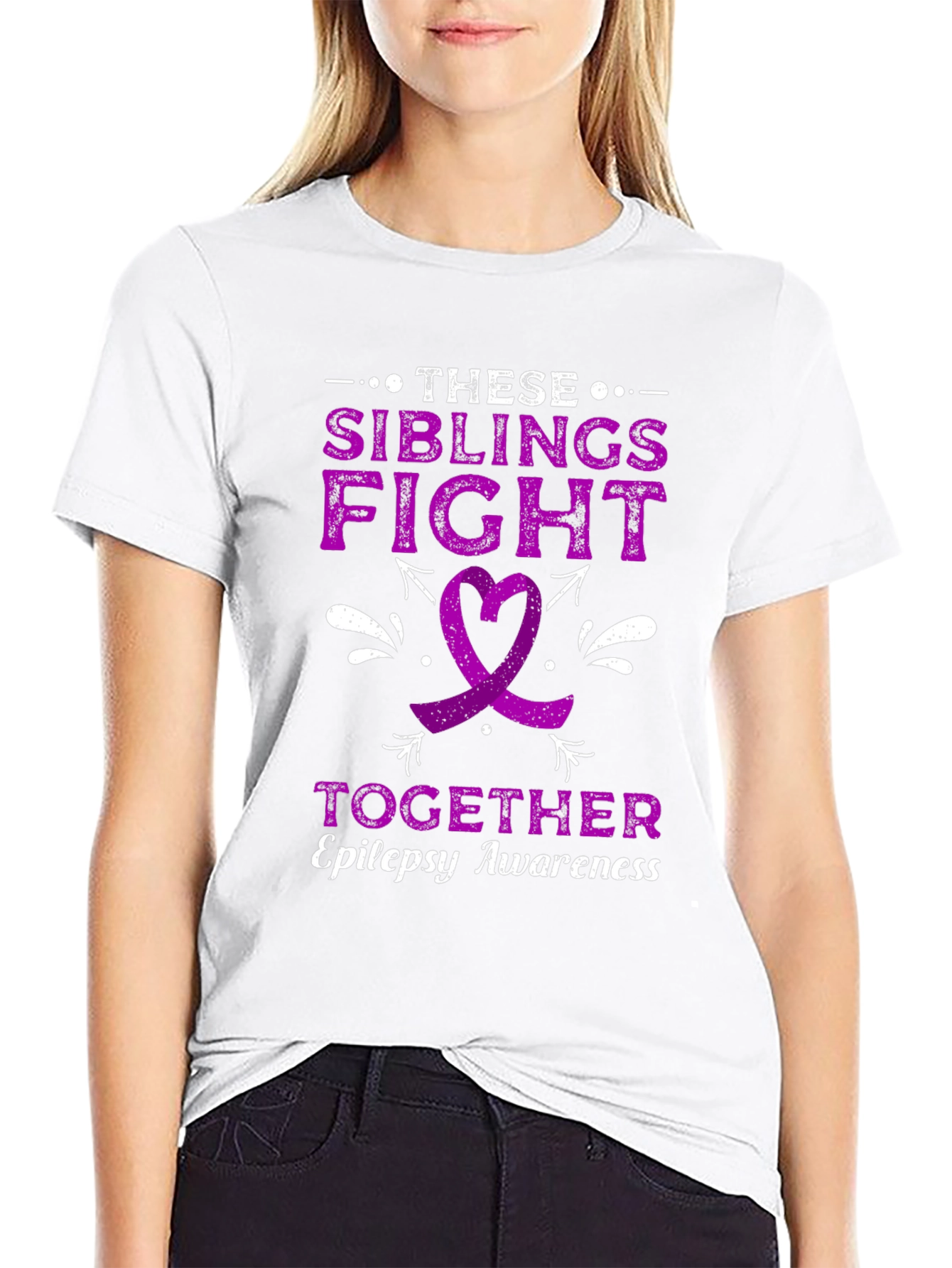 Siblings Fight Together Epilepsy Awareness T-Shirt