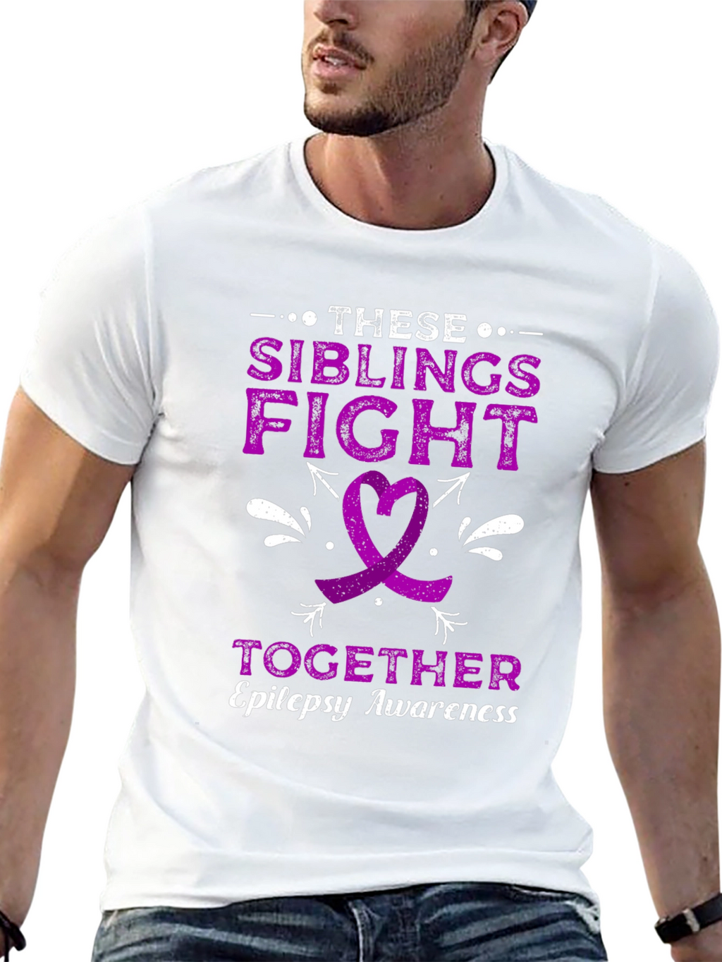 Siblings Fight Together Epilepsy Awareness T-Shirt