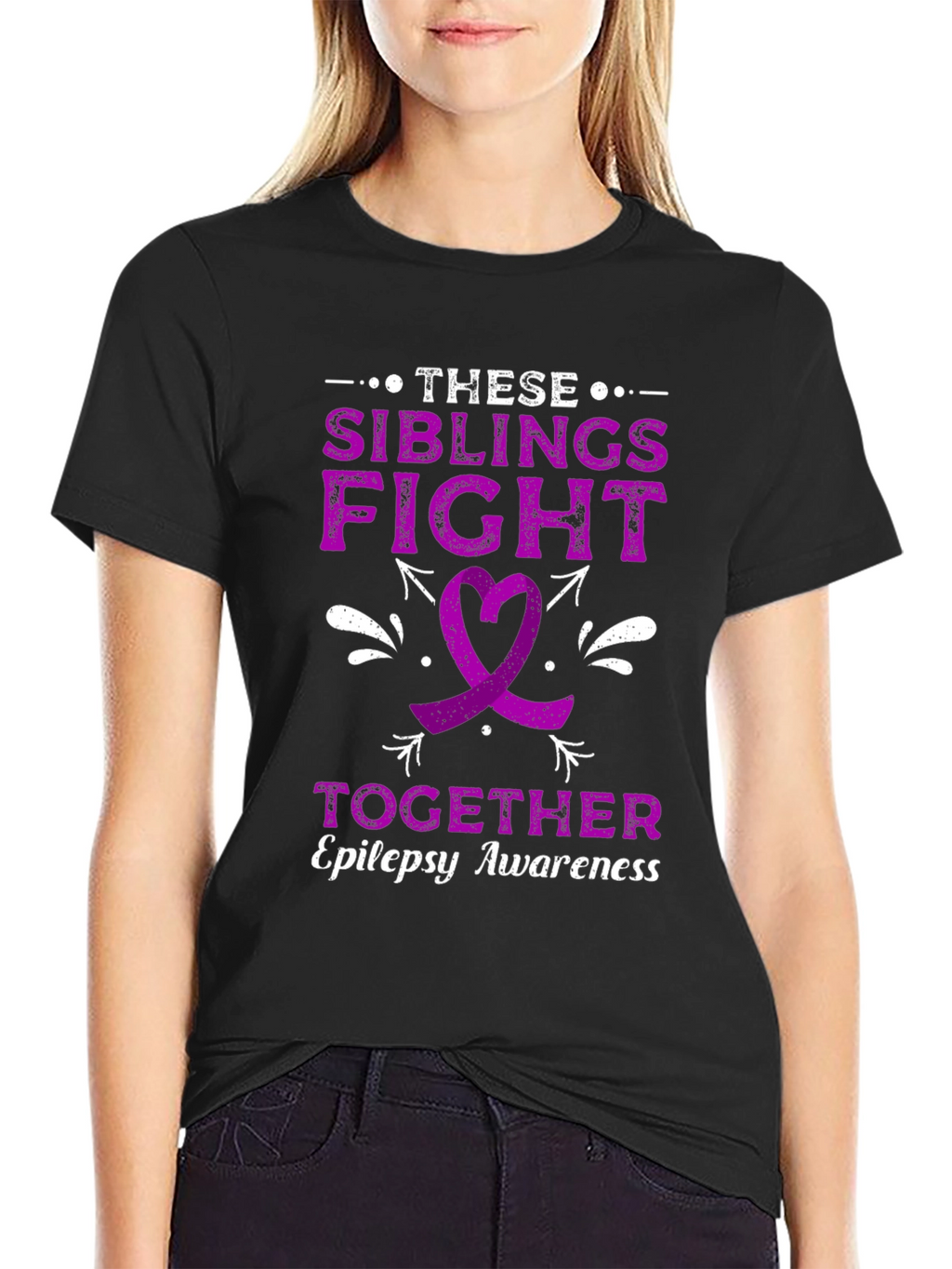 Siblings Fight Together Epilepsy Awareness T-Shirt