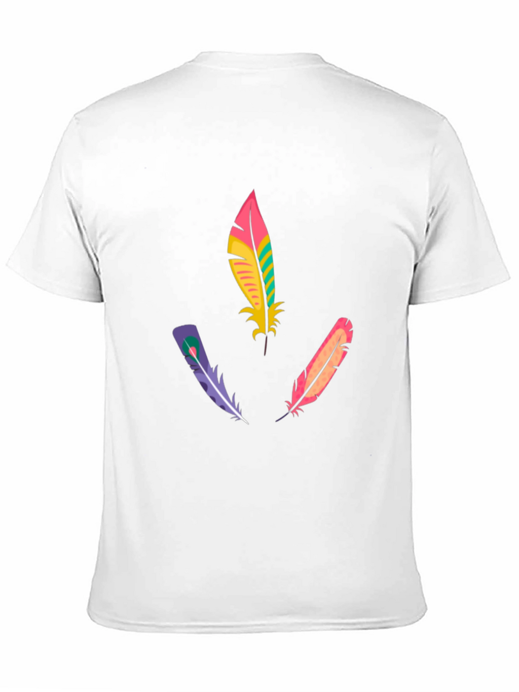 Feather Design T-Shirt - Stylish & Unique