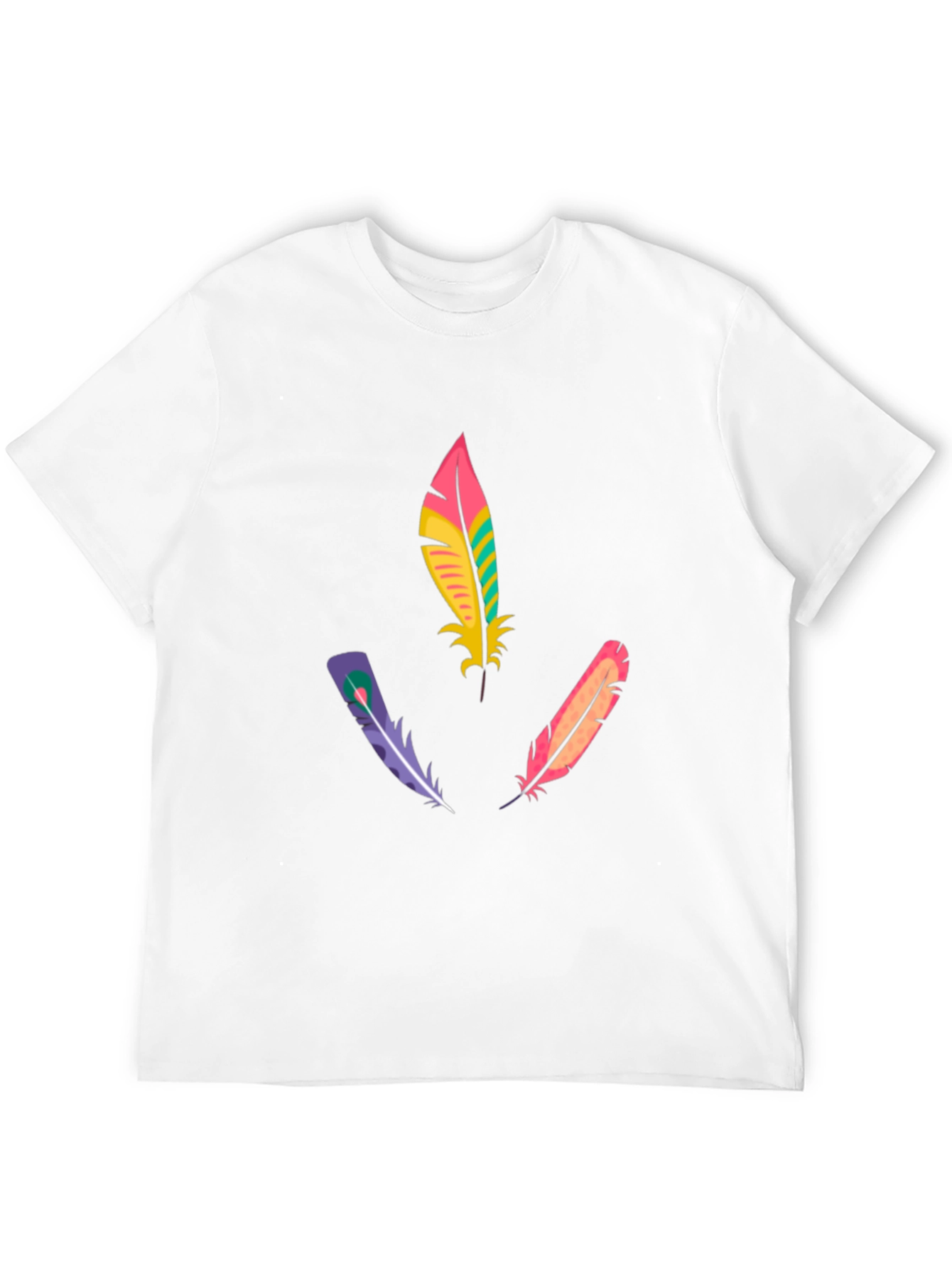 Feather Design T-Shirt - Stylish & Unique