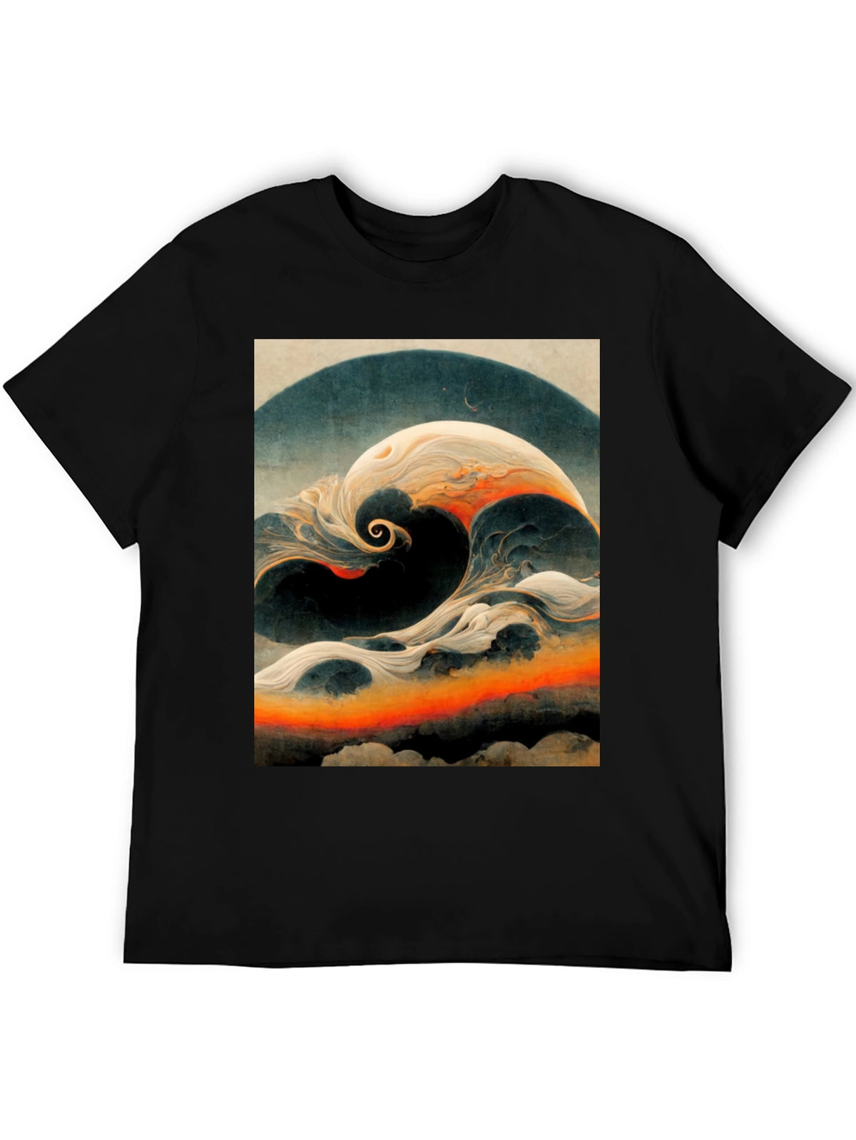 Abstract Wave Graphic T-Shirt