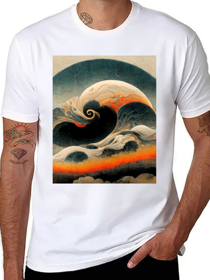 Abstract Wave Graphic T-Shirt