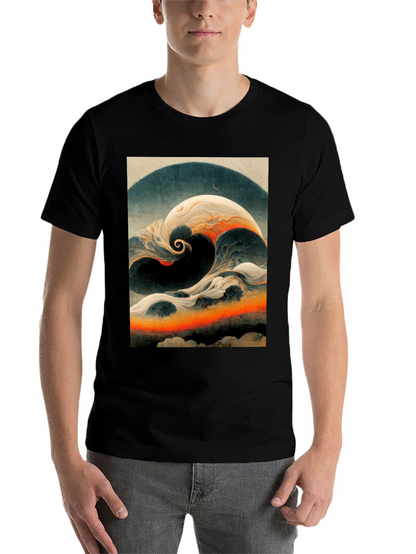 Abstract Wave Graphic T-Shirt