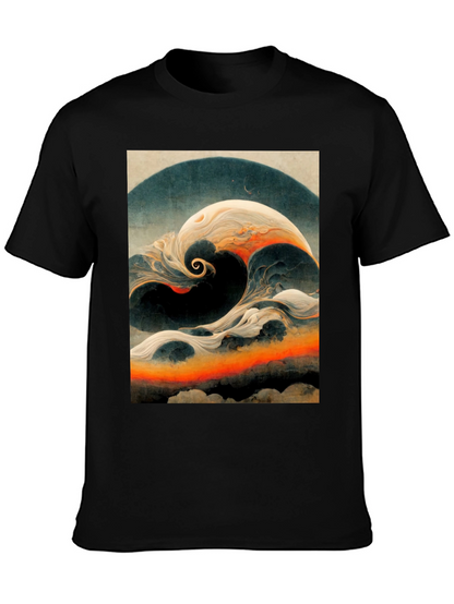 Abstract Wave Graphic T-Shirt