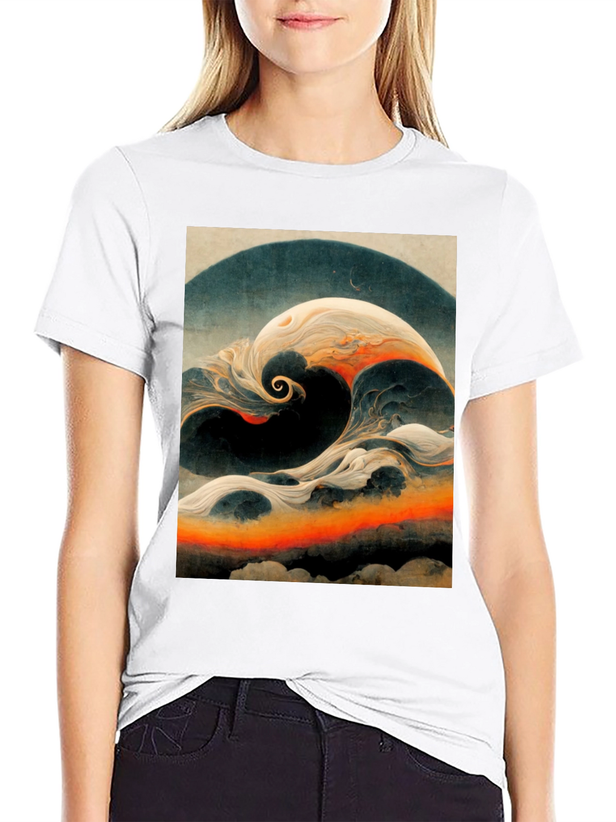 Abstract Wave Graphic T-Shirt