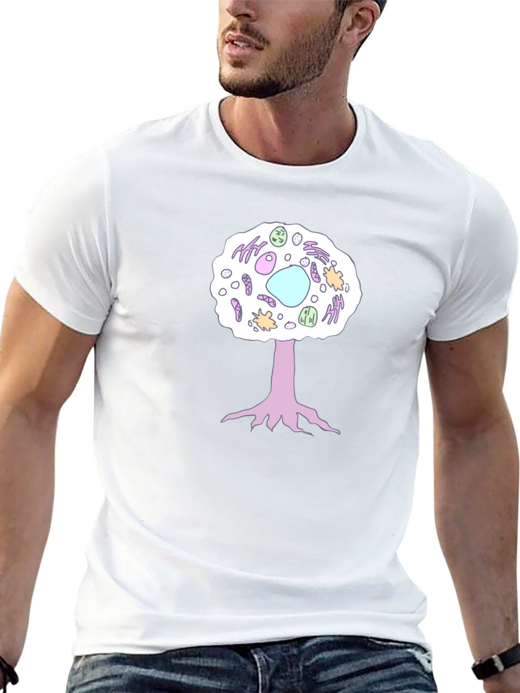Cell Tree Black T-Shirt: Science & Nature Inspired